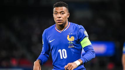 Frankreichs Kilian Mbappé beim Spiel gegen die Ukraine.