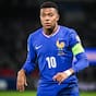 Frankreichs Kilian Mbappé beim Spiel gegen die Ukraine.